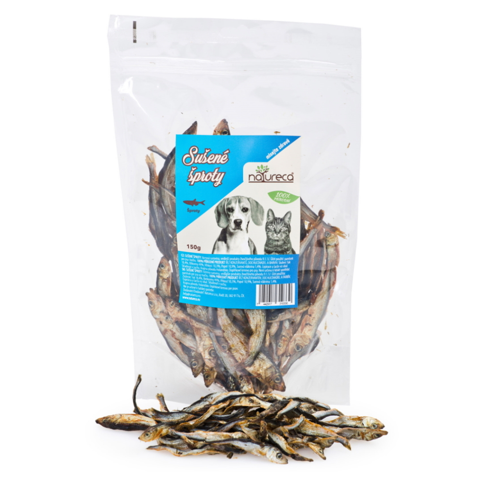 E-shop NATURECA Pochúťka šproty sušené 6-8 cm 150 g