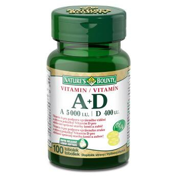 NATURE´S BOUNTY Vitamín A + D 100 kapsúl