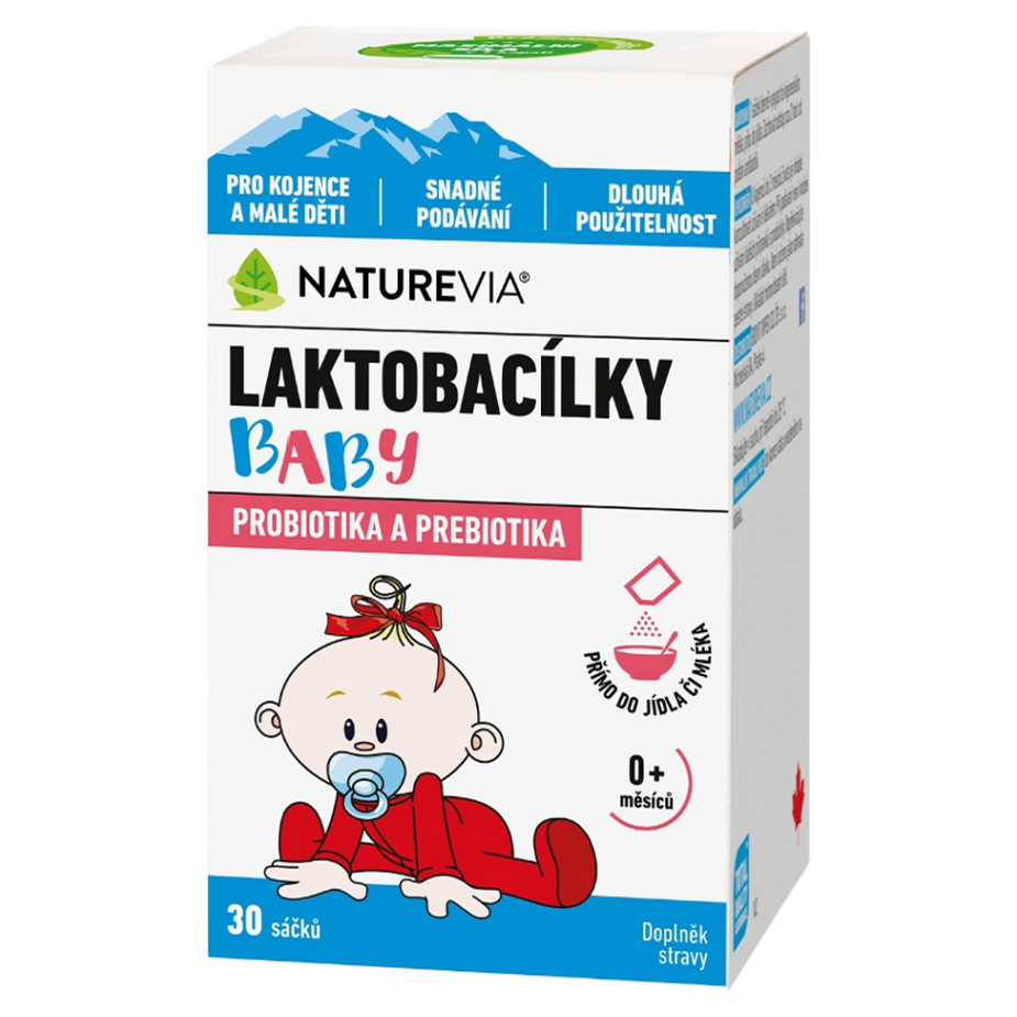 NatureVia Laktobacílky baby probiotiká s prebiotikami pre deti 30 ks kúpite na Mojalekaren.sk
