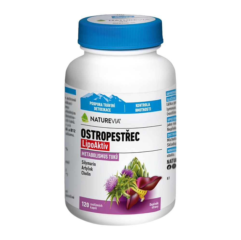 NATUREVIA Pestrec lipoaktiv 120 kapsúl