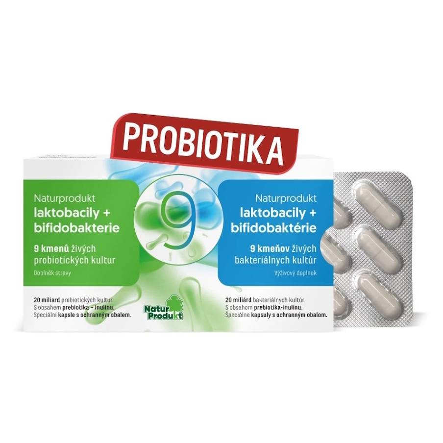 NATURPRODUKT Probiotiká. laktobacily + bifidobaktérie 9 kmeňov 15 tvrdých kapsúl kúpite na Mojalekaren.sk