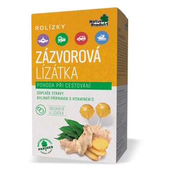NATURPRODUKT Rolízky zázvorové lízanky 4 ks (Na podporu trávenia a vylučovania) - Viaczložkové