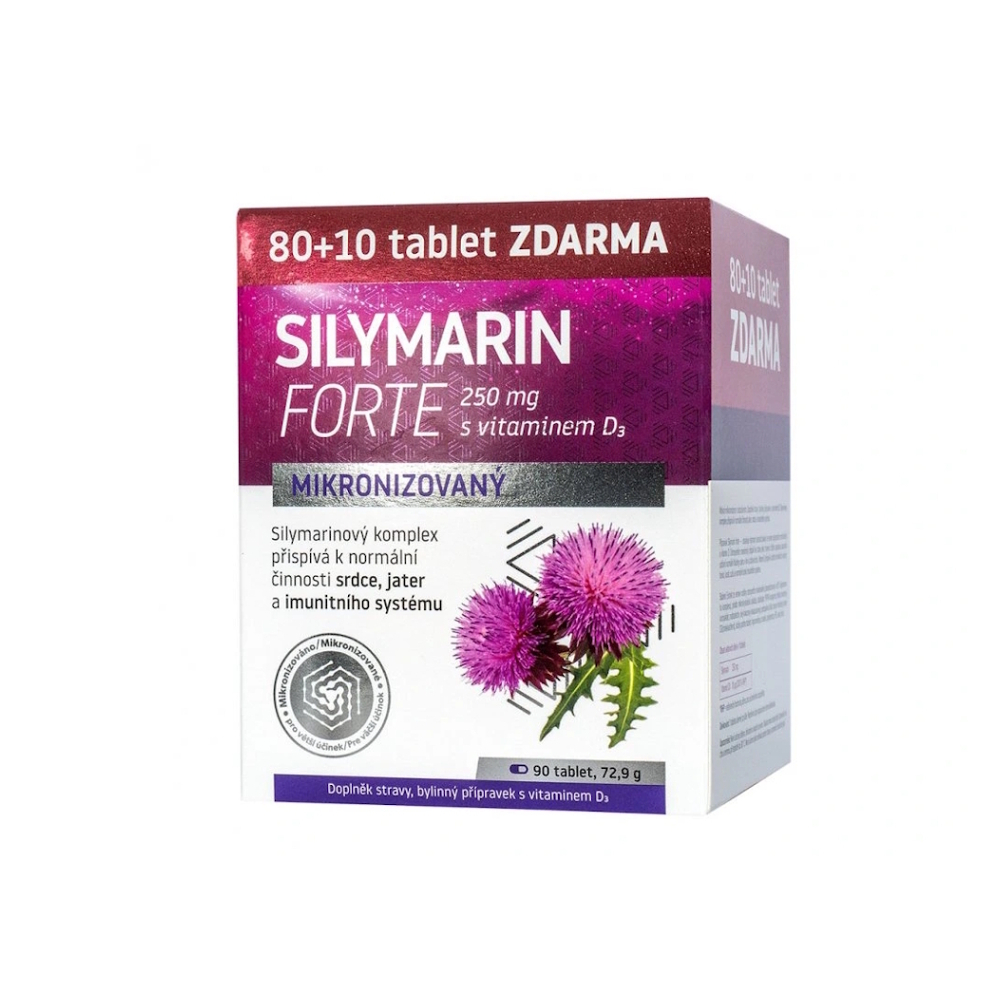 NATURPRODUKT Silymarin forte 4 pečeň + imunitný systém 80 + 10 zadarmo 90 tabliet