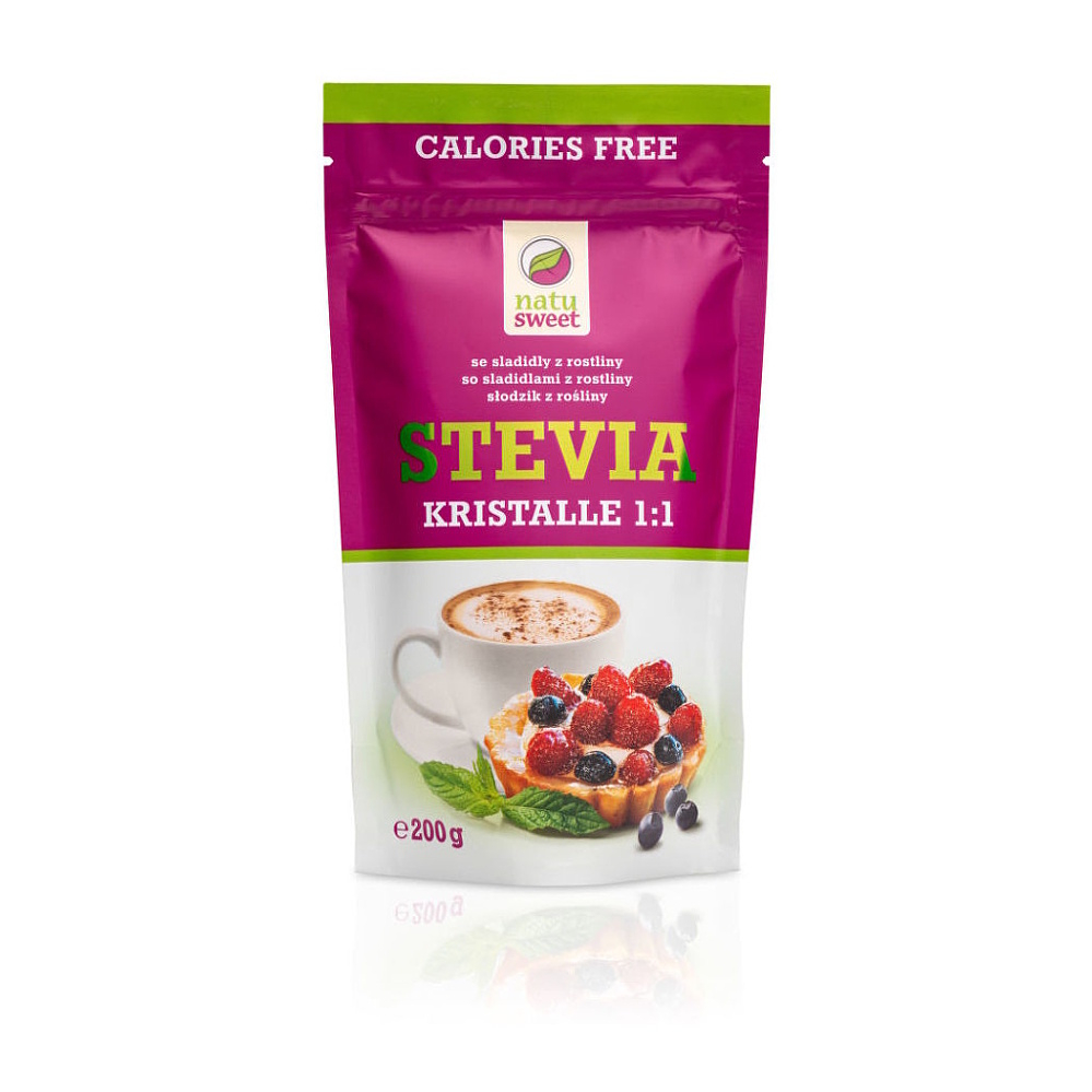 NATUSWEET Stevia Kristalle 1:1 200 g