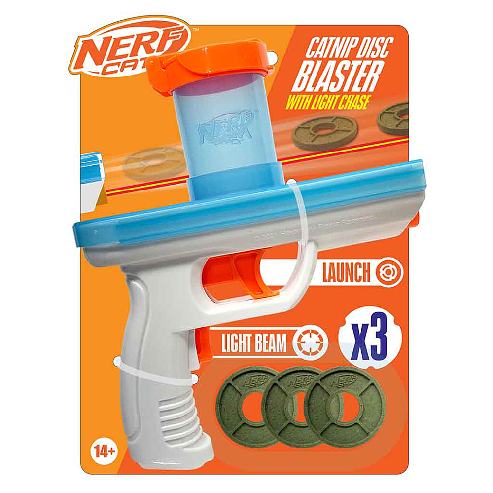 E-shop NERF CAT Catnip blaster hračka pre mačky s catnip diskami 3 kusy