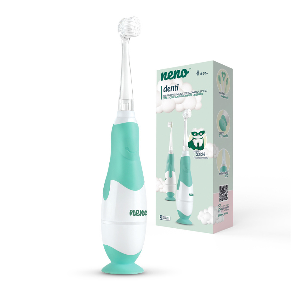 NENO Kefka detská elektrická pre deti Denti zelená 3m+