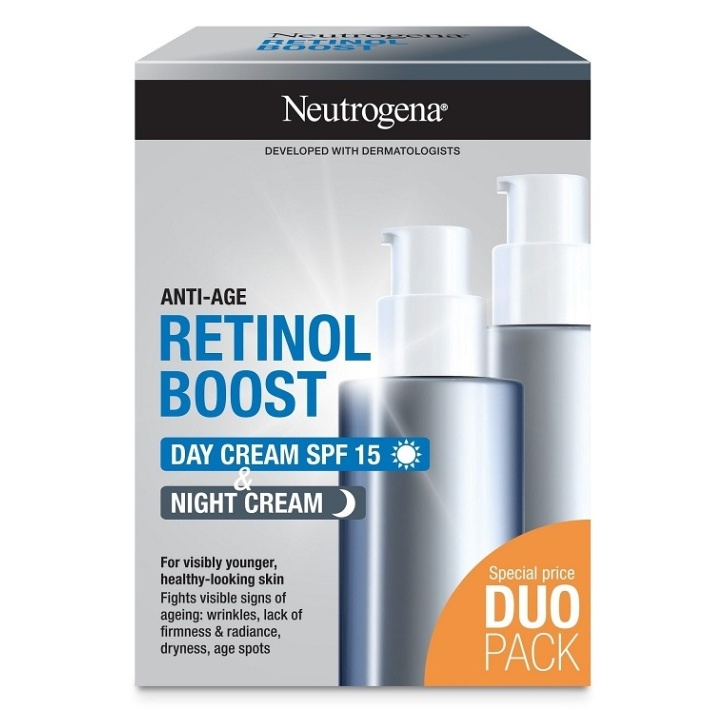 Neutrogena Retinol Boost denný krém SPF 15 50 ml + nočný krém s retinolom 50 ml darčeková sada kúpite na Mojalekaren.sk