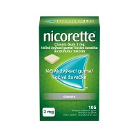 NICORETTE Classic Gum 2 mg liečivé žuvačky 105 ks