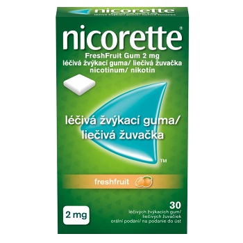 NICORETTE Freshfruit Gum 2 mg liečivé žuvačky 30 ks
