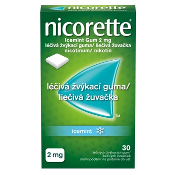 NICORETTE Icemint Gum 2 mg liečivé žuvačky 30 ks