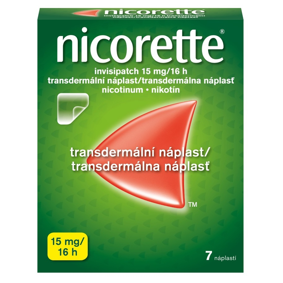 Nicorette Invisipatch 15 mg/16 h transdermálna náplasť pri odvykaní od fajčenia 7 ks kúpite na Mojalekaren.sk