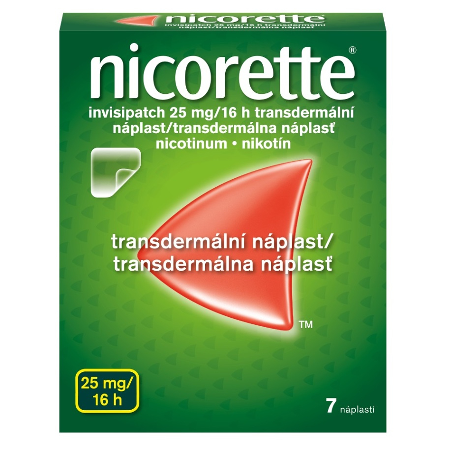 Nicorette Invisipatch 25 mg/16 h transdermálna náplasť pri odvykaní od fajčenia 7 ks kúpite na Mojalekaren.sk