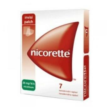 Nicorette invisipatch 25 mg/16 h transder. náplasť emp tdm (vrecko papier/PET/Al-PAN) 1x7 ks