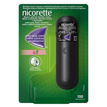 NICORETTE Spray 1 mg/dávka príchuť lesné ovocie orálna roztoková aerodisperzia 13,2 ml