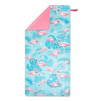 NILS Camp NCR14 Rýchloschnúca osuška plameniaky 160 x 80 cm