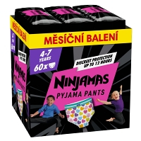 PAMPERS Ninjamas pants S7 Heart 17-30 kg 60 kusov