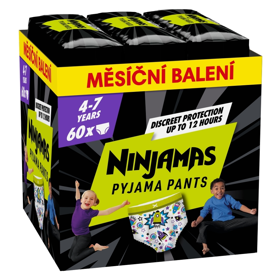 PAMPERS Ninjamas pants S7 Space 17-30 kg 60 kusov