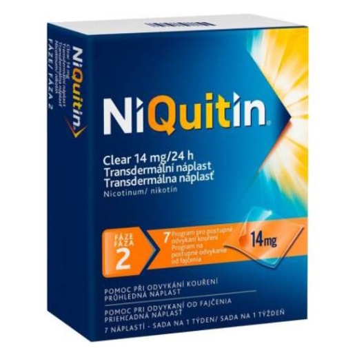 NIQUITIN Clear 14 mg/24 h 7 ks kúpite na Mojalekaren.sk