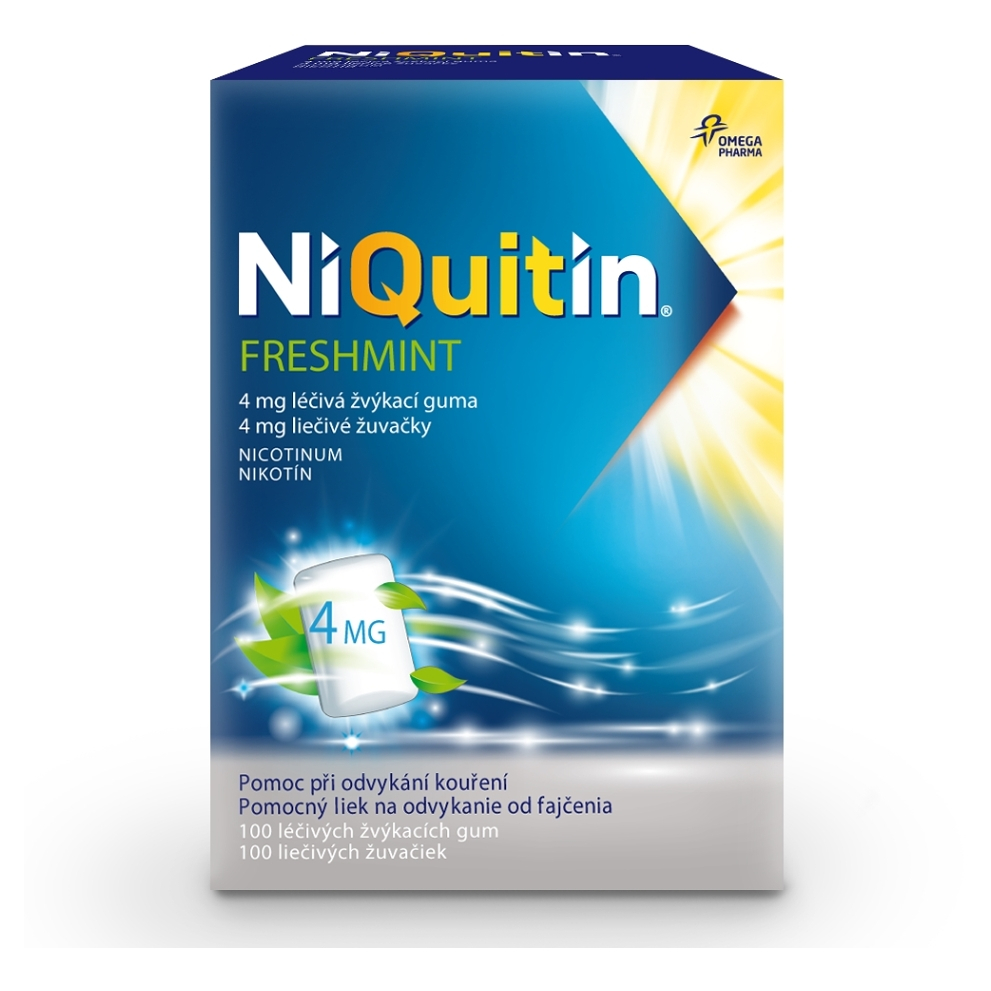 NIQUITIN Freshmint 4 mg 100 liečivých žuvačiek kúpite na Mojalekaren.sk