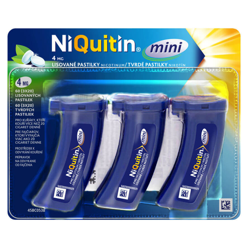 NIQUITIN Mini 4 mg 60 tvrdých pastiliek kúpite na Mojalekaren.sk