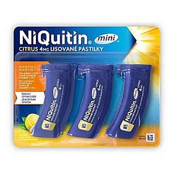 NIQUITIN Mini citrus 4 mg 60 pastiliek (Na odvykanie od fajčenia)