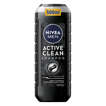 NIVEA MEN Active Clean šampón 500ml (Šampón na normálne vlasy) - Čistiace