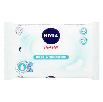 NIVEA Baby čistiace obrúsky Pure & Sensitive 63 kusov