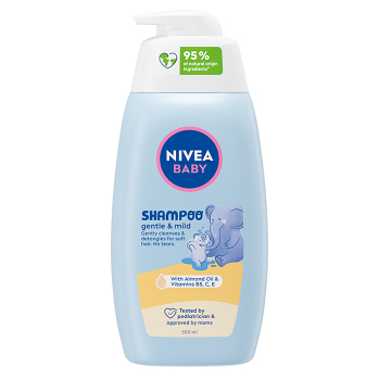 NIVEA Baby Jemný šampón 500 ml (Detské šampóny) - Hydratačný, Čistiace