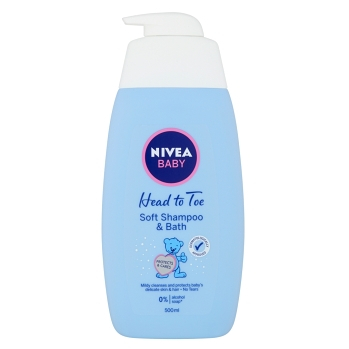 NIVEA Baby šampón a pena do kúpeľa 2v1 500 ml