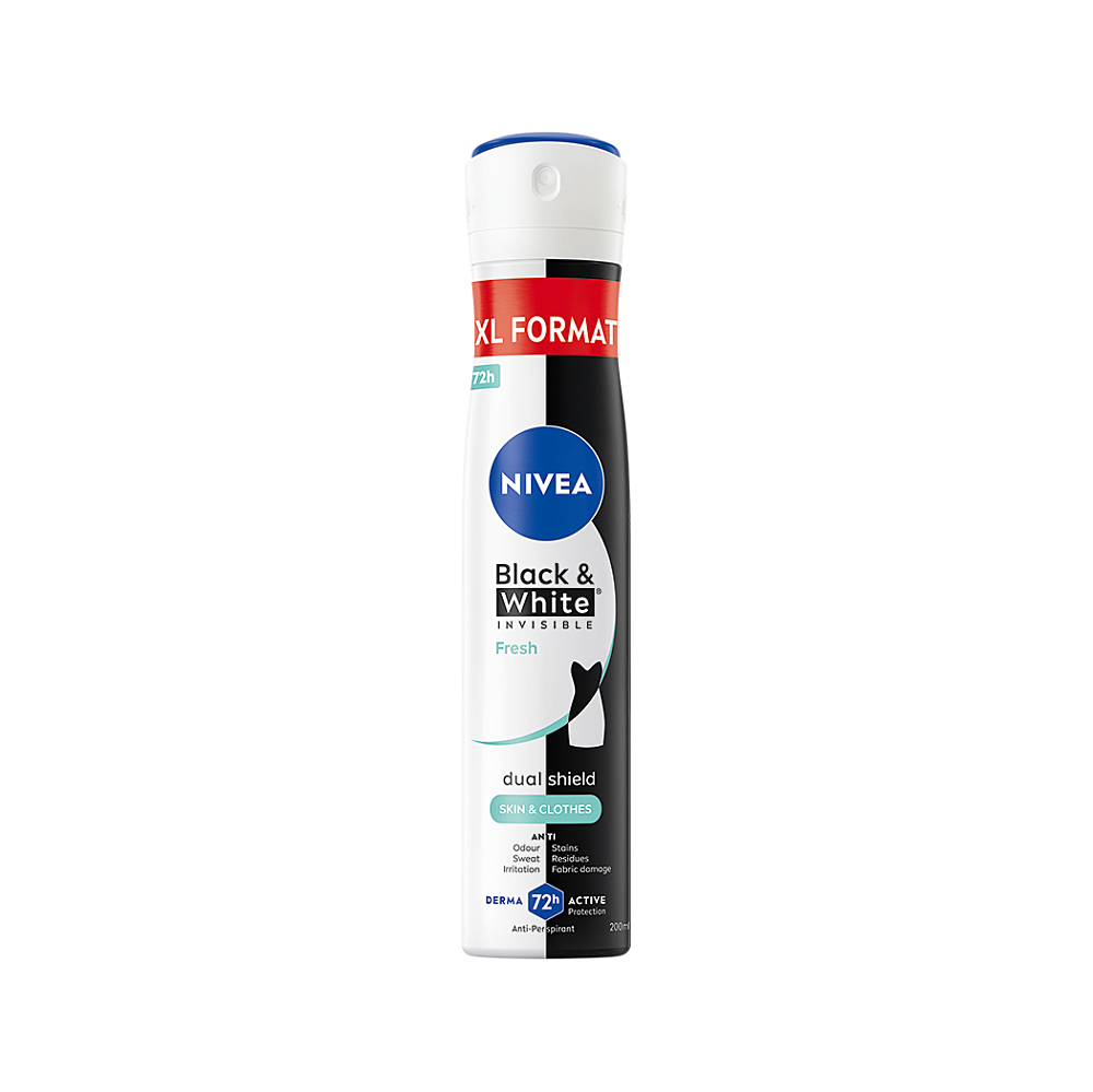 NIVEA Black&White Invisible Fresh Antiperspirant sprej 200 ml