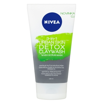 NIVEA Urban Skin Detox Detoxikačný ílový čistiaci krém 3v1 150 ml
