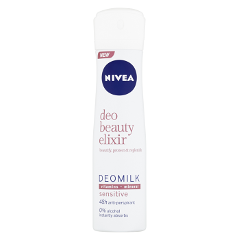 NIVEA Deomilk Sensitive Antiperspirant sprej 150 ml (Telové spreje) - Telové