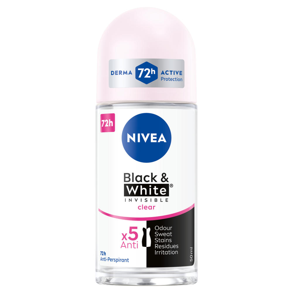 NIVEA Guľôčkový antiperspirant Invisible for Black & White Pure 50 ml kúpite na Mojalekaren.sk