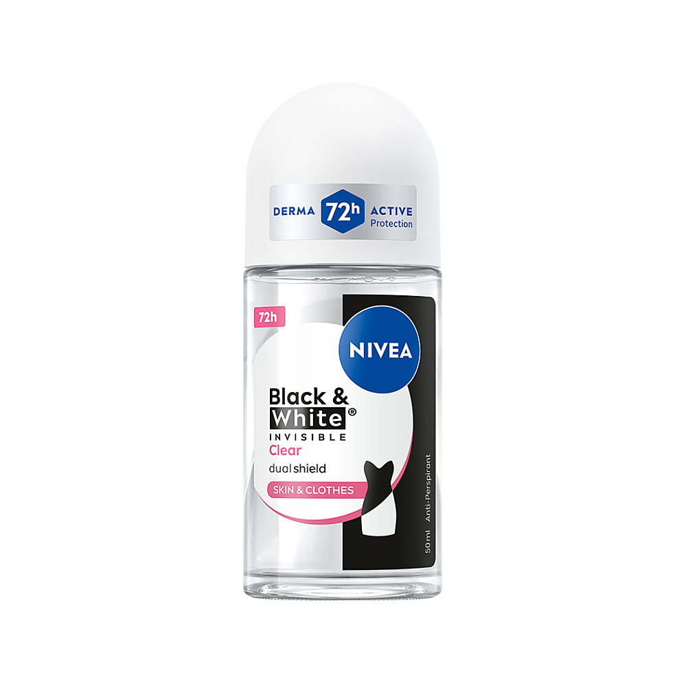 NIVEA Guľôčkový antiperspirant Invisible for Black & White Pure 50 ml