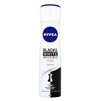 NIVEA Sprej antiperspirant Invisible for Black & White Clear 150 ml