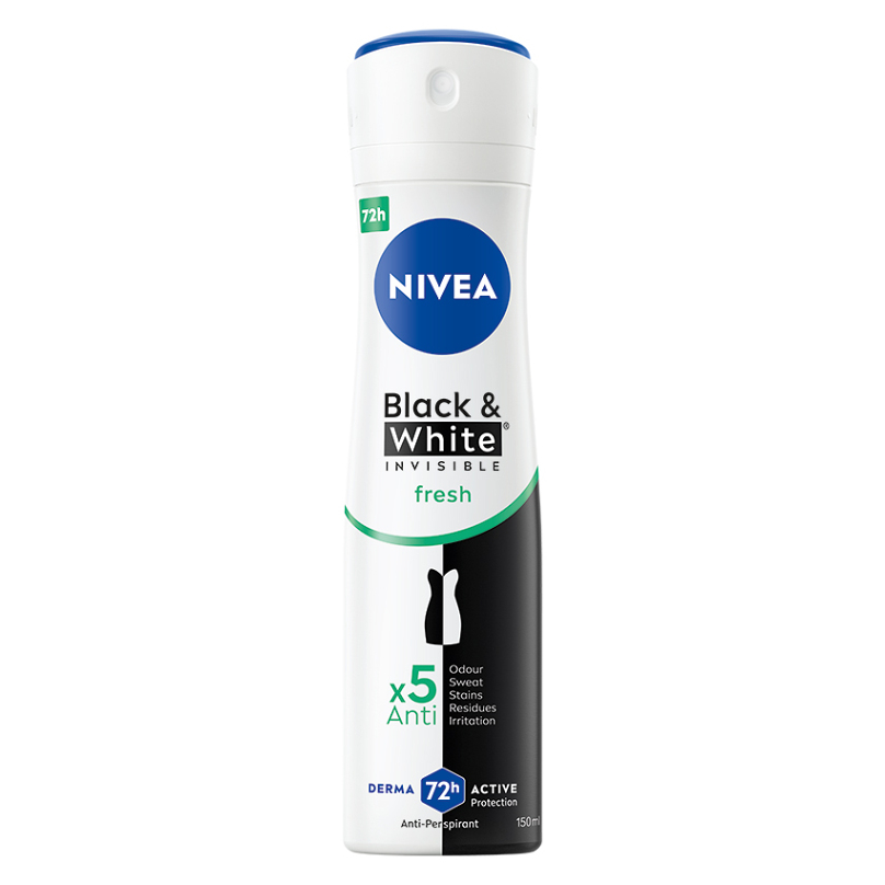NIVEA Invisible for B&W Fresh Sprej antiperspirant 150 ml