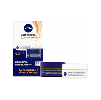 NIVEA Obnovujúci denný a nočný krém proti vráskam 55+ 2x 50 ml