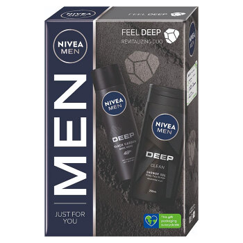 NIVEA Men Box Deo Deep Darčekové balenie, poškodený obal