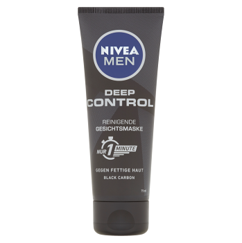 NIVEA Men Deep Control Čistiaca pleťová maska s čiernym uhlím 75 ml