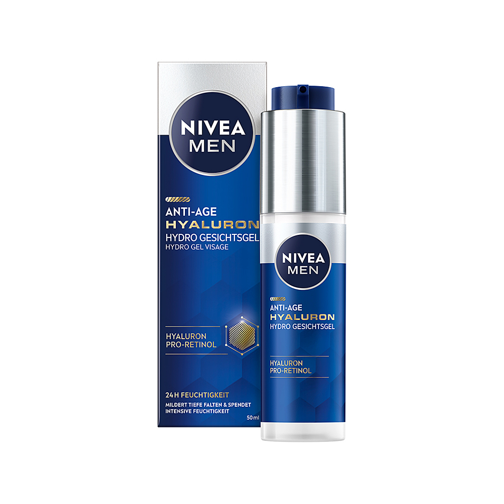 NIVEA Men Hyaluron Pleťový gél pre mužov Hydro 50 ml