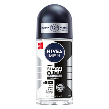NIVEA MEN Deo roll-on Invisible for Black & White Power 50 ml (Roll-on dezodoranty)