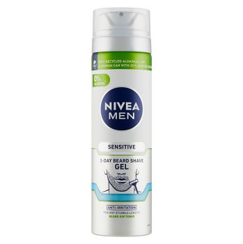 NIVEA Men Sensitive Gél na holenie na 3-dňové strnisko 200 ml