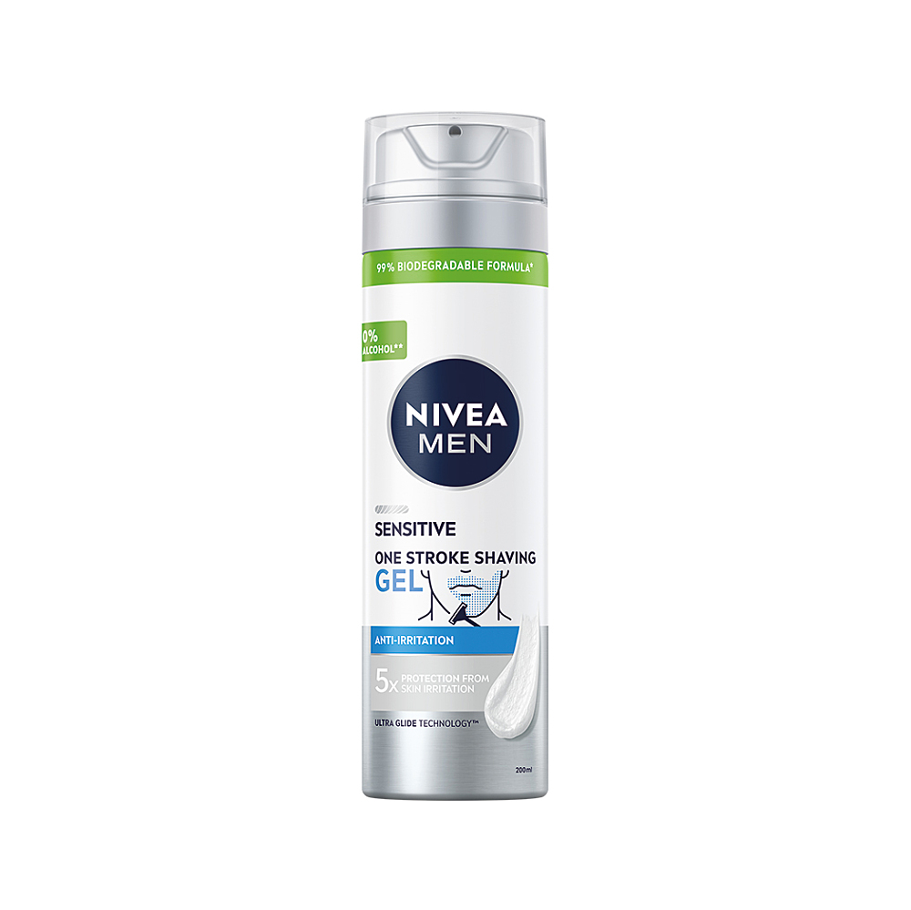 NIVEA Men Sensitive Gél na holenie na 3-dňové strnisko 200 ml