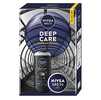 NIVEA MEN Vianočná kazeta deep carre (Kozmetické balíčky)