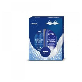 NIVEA Milk & Creme darčekové balenie - 250 ml + 150 ml + 30 ml