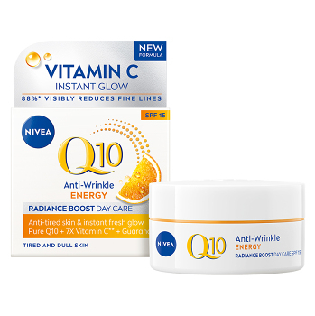 NIVEA Q10 Energy Energizujúci denný krém proti vráskam OF 15 50 ml (Denné krémy) - Denné, Nočné