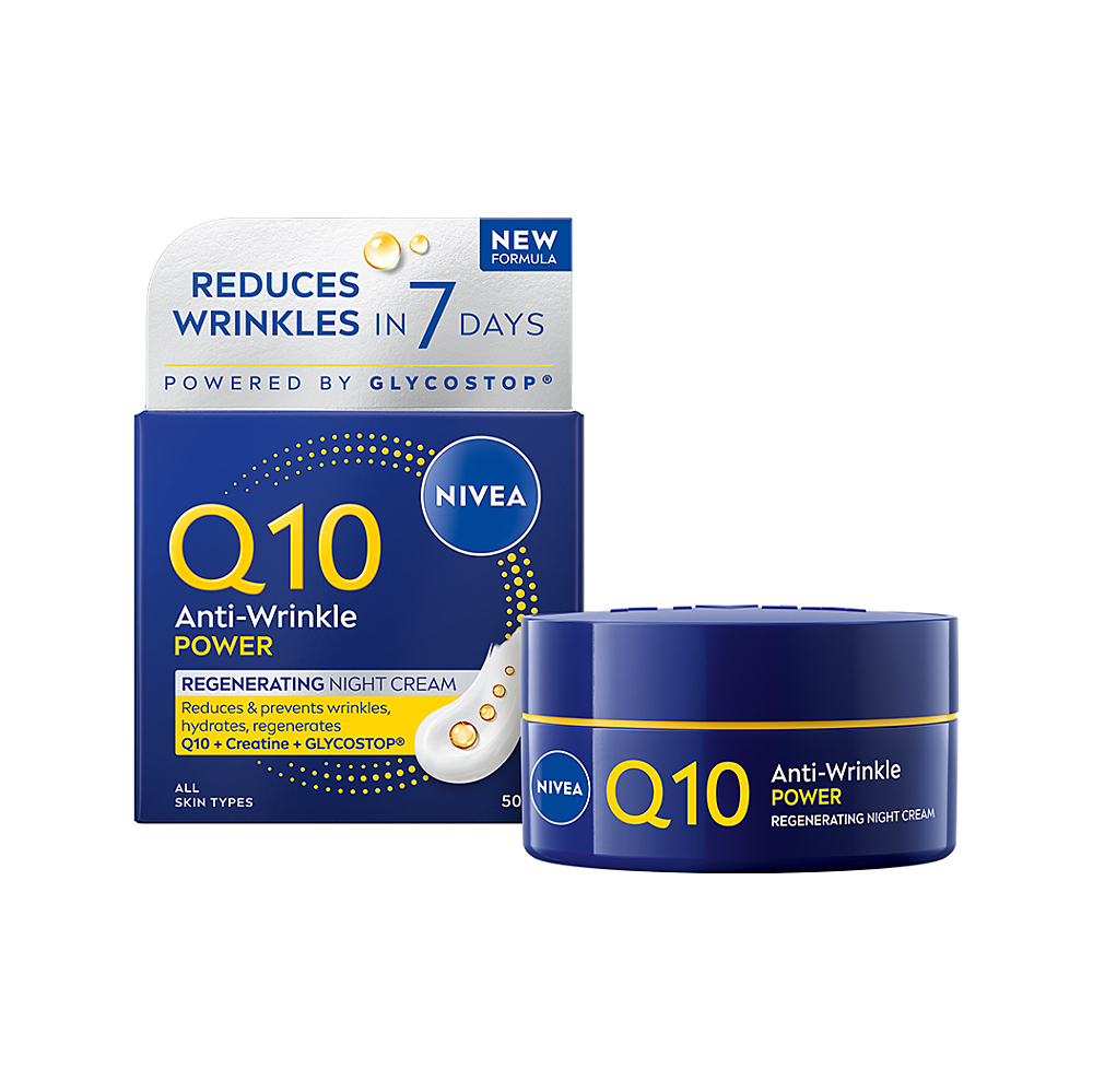 NIVEA Q10 Power Nočný Krém proti vráskam 50 ml