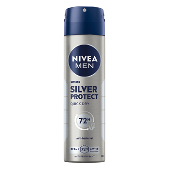 NIVEA Silver Protect Quick Dry Antiperspirant v spreji pre mužov 150 ml (Telové spreje)