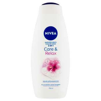 NIVEA Care&Relax Sprchový gél a pena do kúpeľa 750 ml