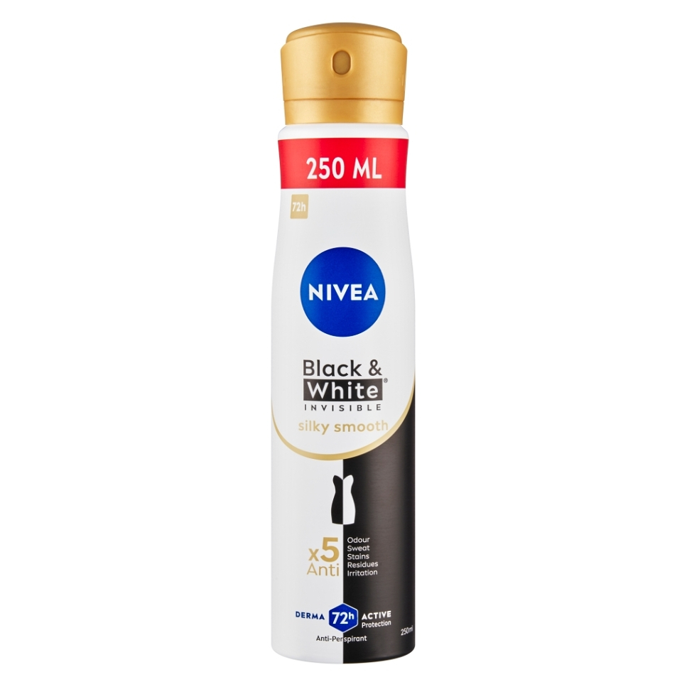 NIVEA Sprej AP B&W Invisible Silky Smooth 250 ml